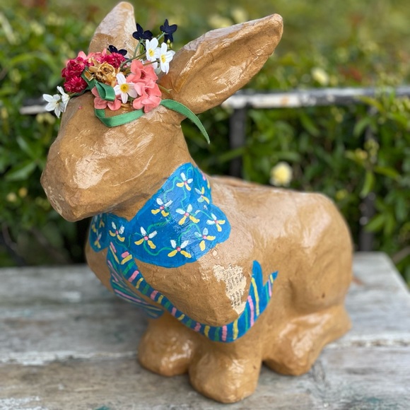 Accents Vintage Paper Mache Bunny Rabbit Large Poshmark